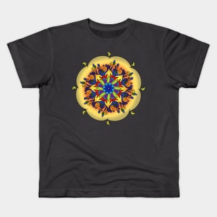 bright fantasy indian mandala Kids T-Shirt